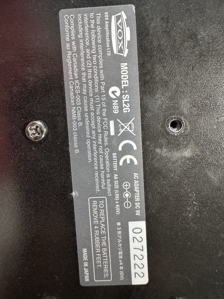 Vox StompLab IIG Digital Modeling Multi-Effects Processor SL2G Electric Guitar