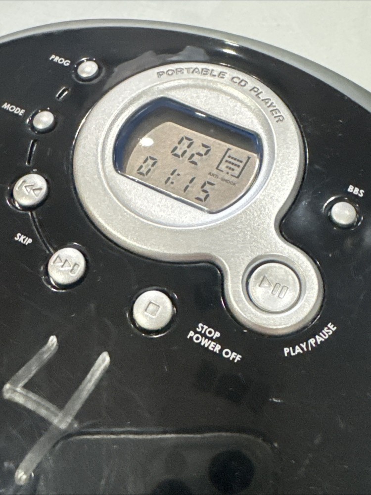 Jensen CD-60C Portable CD Player Silver Black Fully Functional Walkman 2009