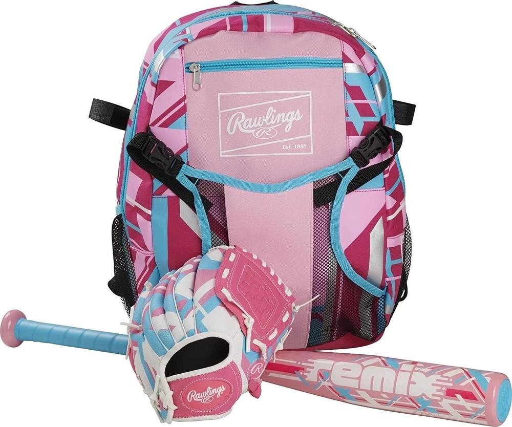 Stylish Pink Backpack for Youth Baseball & Softball