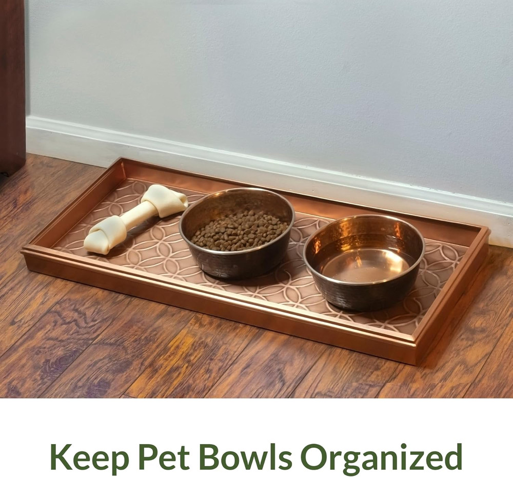 205VB Double Circles Copper Boot Tray Large