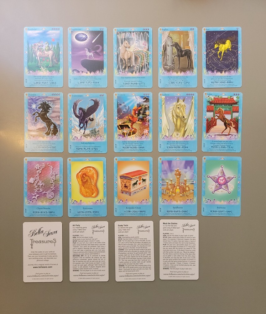 Bella Sara TREASURES Complete Non-Foil Set 1-55 with Checklists