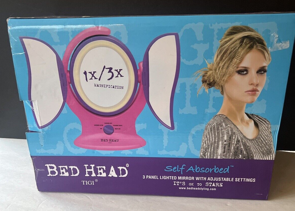 NIOB Bed Head Self Absorbed 3 Panel Lighted 360° Mirror BH950