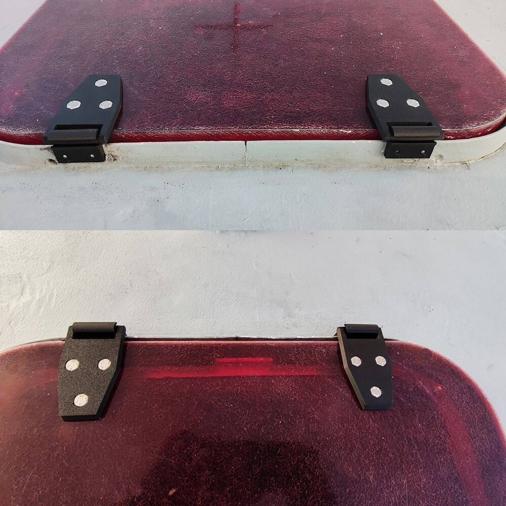 Hinges for Vetus escape hatch