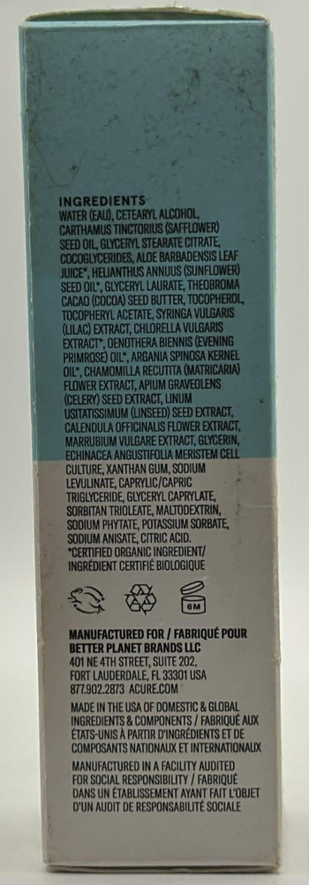 Acure Incredibly Clear Mattifying Moisturizer ~ 1.7 FL OZ ~ FAST SHIP ~ READ