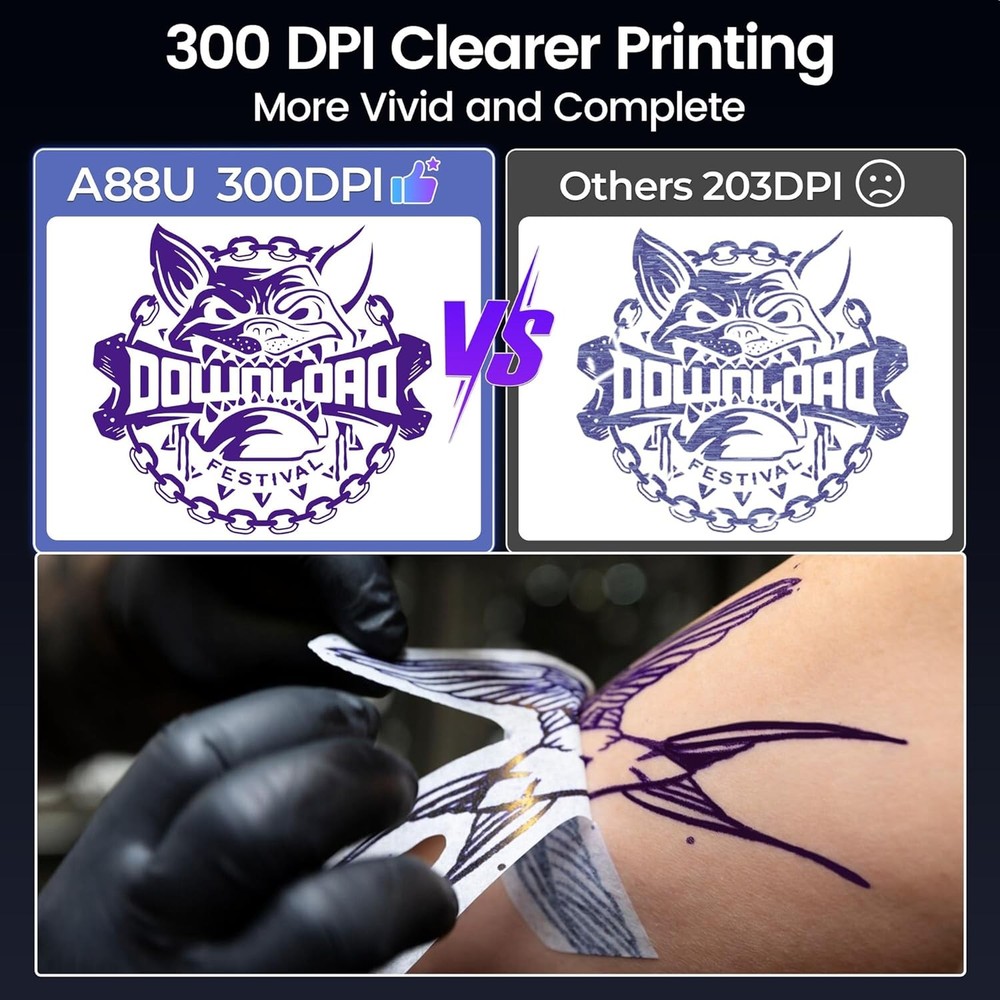 Phomemo Tattoo Stencil Printer Thermal Wireless Tattoo Printer Bluetooth Printer