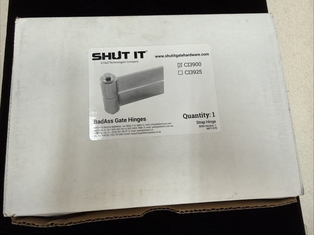 D&D Technologies Shut It Strap 1500lb Metal Gate Hinge CI3900