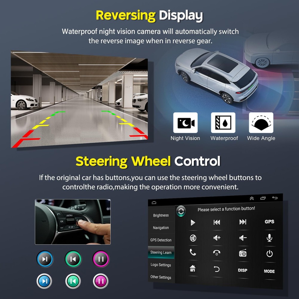 Double Din Stereo Pathfinder 00-04 7" Touchscreen Wireless CarPlay Android Auto