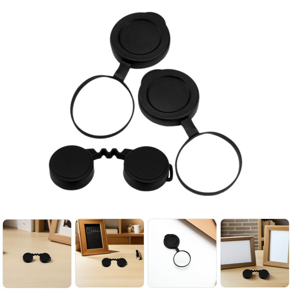 1 Set Binocular Objective Lens Caps Rubber Objective Lens Protect Covers