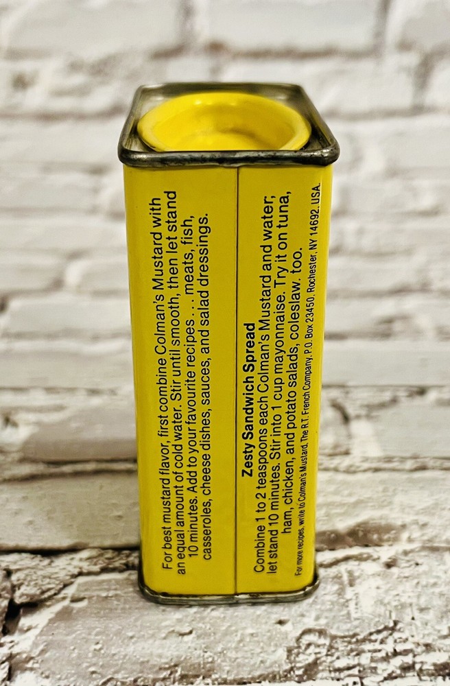 Colman's Mustard 2 oz Spice Tin (Empty)