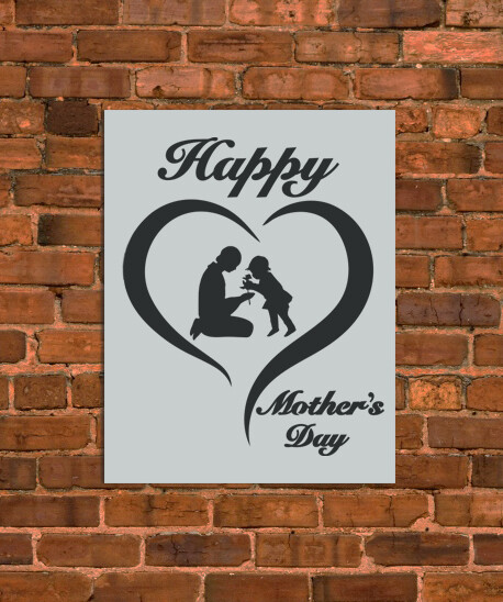 Happy Mother's Day Stencil