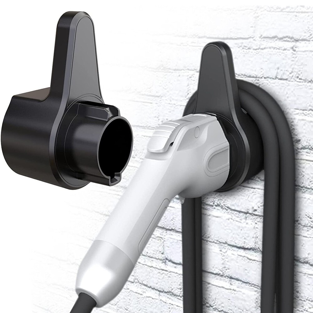 Plug Holder Wall Mount Bracket Black Charger Holder EV Charger