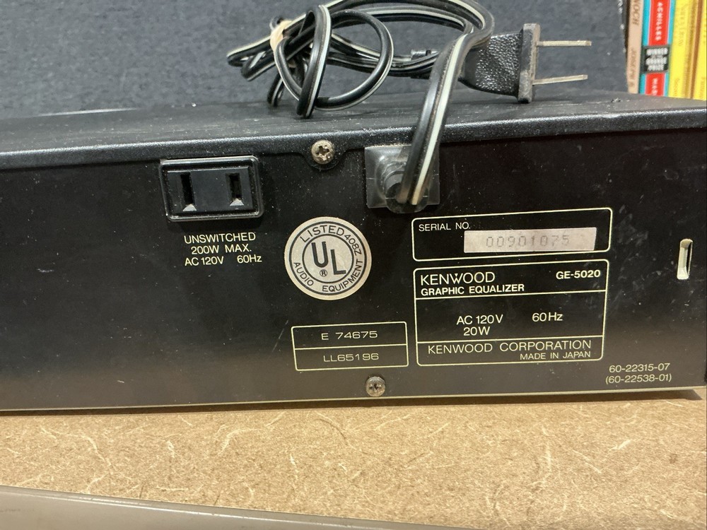 Kenwood Graphic Equalizer Ge-5020