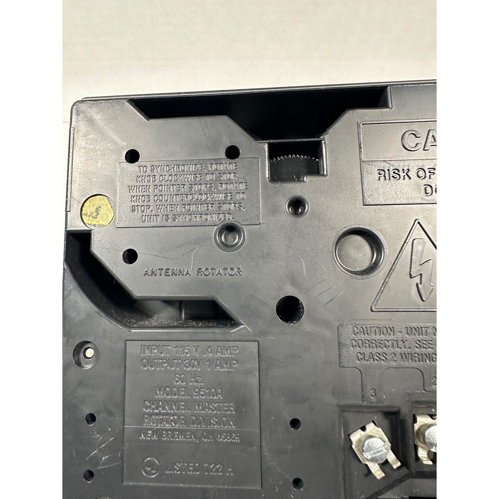 Channel Master 9510A Automatic Antenna Rotator ControlUnit Black TV Compass Dial