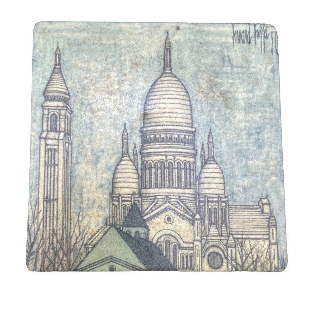 6 "PARIS" Coasters Bernard Buffet Artwork, Mid Century Coasters