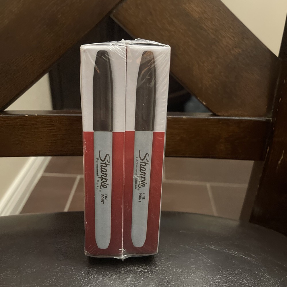 Sharpie Permanent Markers, Fine Point, Black, 24 Count