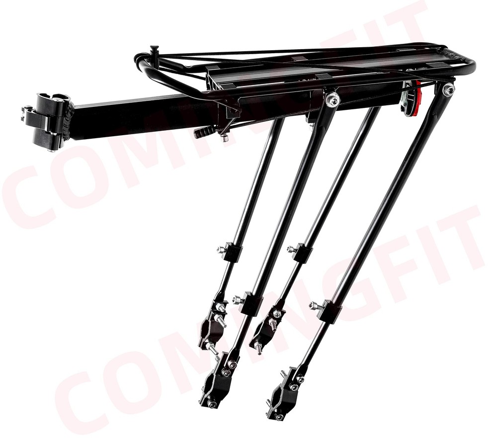 180lbs Capacity Solid Bearings Universal Adjustable Bicycle Luggage Black