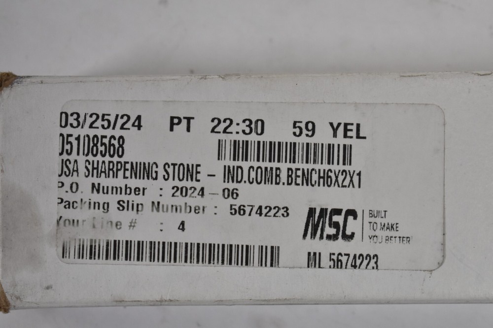Aluminum Oxide Sharpening Stones Rectangular Fine Grade Coarse U433 6" x 2" x 1"
