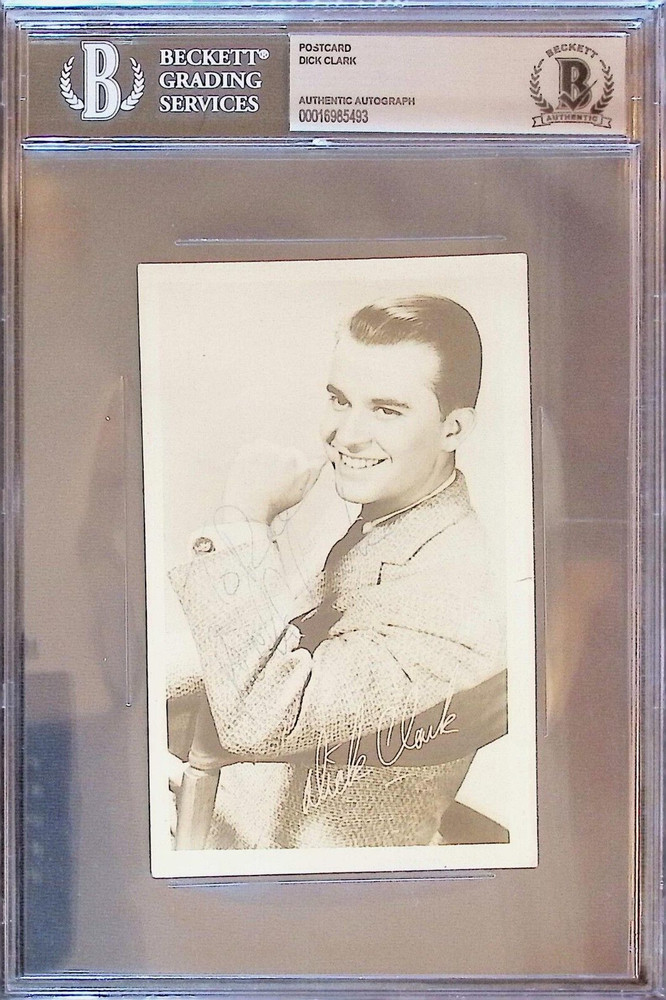 Dick Clark d.2012 Signed Autograph Postcard American Bandstand BAS