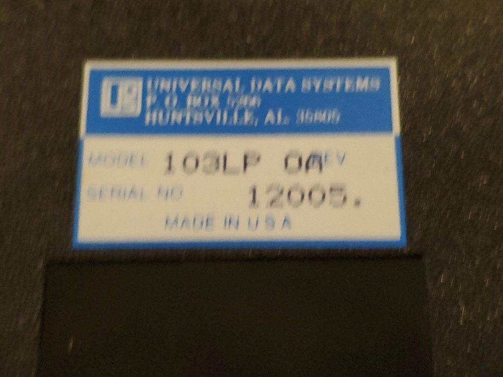 Vintage UDS Universal Data Systems Model 103A/OLP Modem 103LP OA