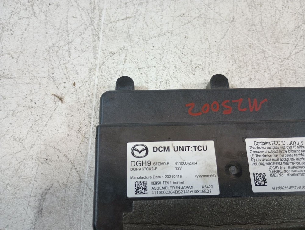 2020 2021 MAZDA CX-30 DATA COMMUNICATION CONTROL MODULE DGH9-67-CM0E