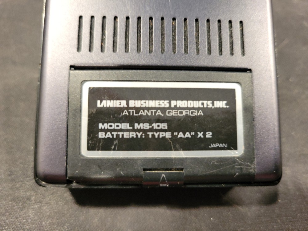 Lanier Model MS-105 Micro Cassette Recorder Tested Working w/ pouch