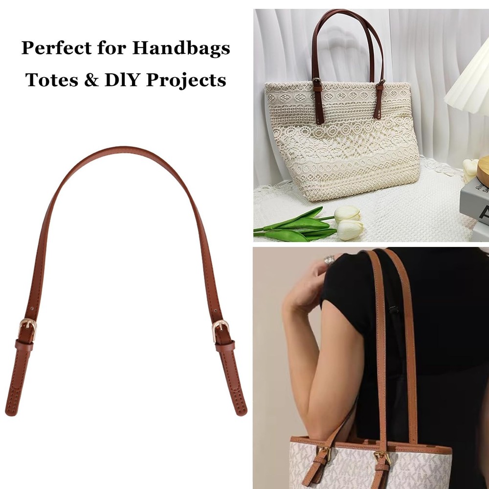 XIMEO 2 Pack Replacement Purse Straps – Adjustable PU Leather Handles with