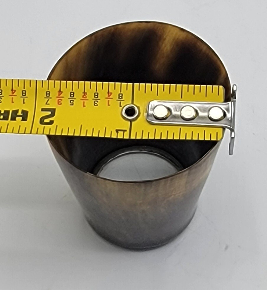 19th Century Cow Horn Cup With Glass Bottom