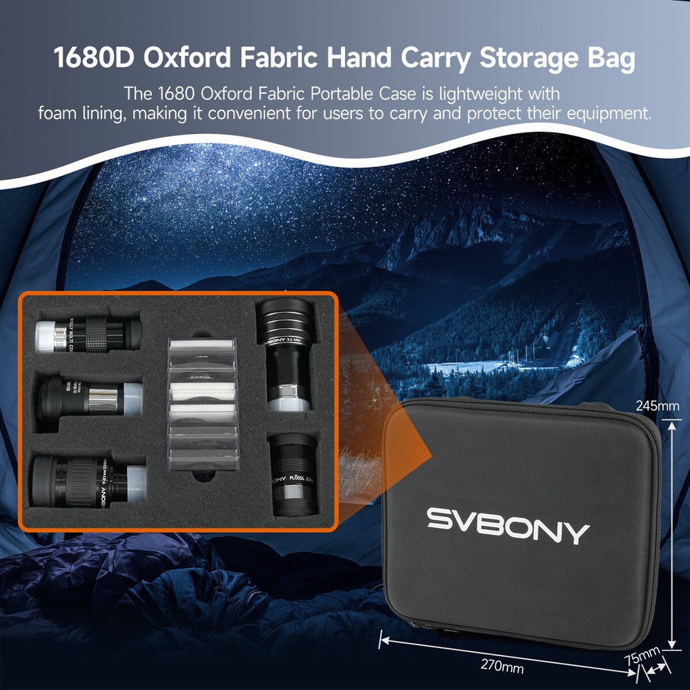 SVBONY SV233 Telescope Accessory Kit 1.25" Set for Astronomical Observation