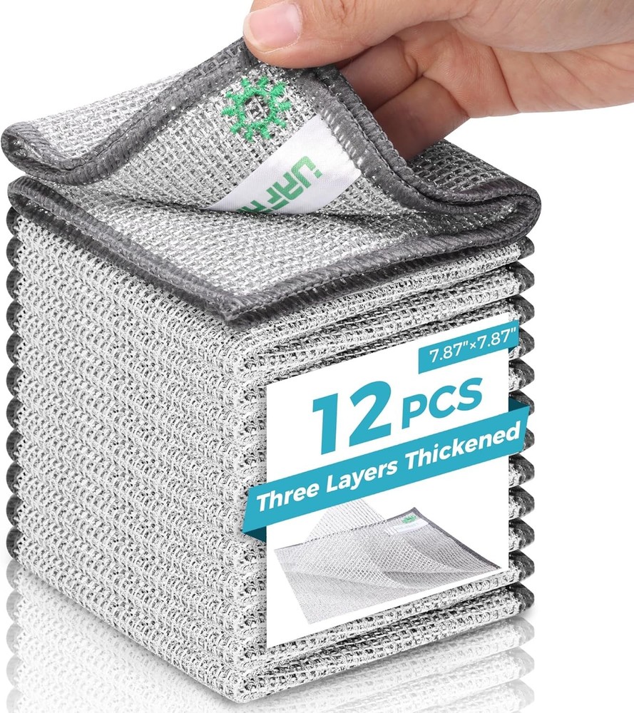Non Scratch Wire Dish Rags 12 Pack 7.87 Inch New