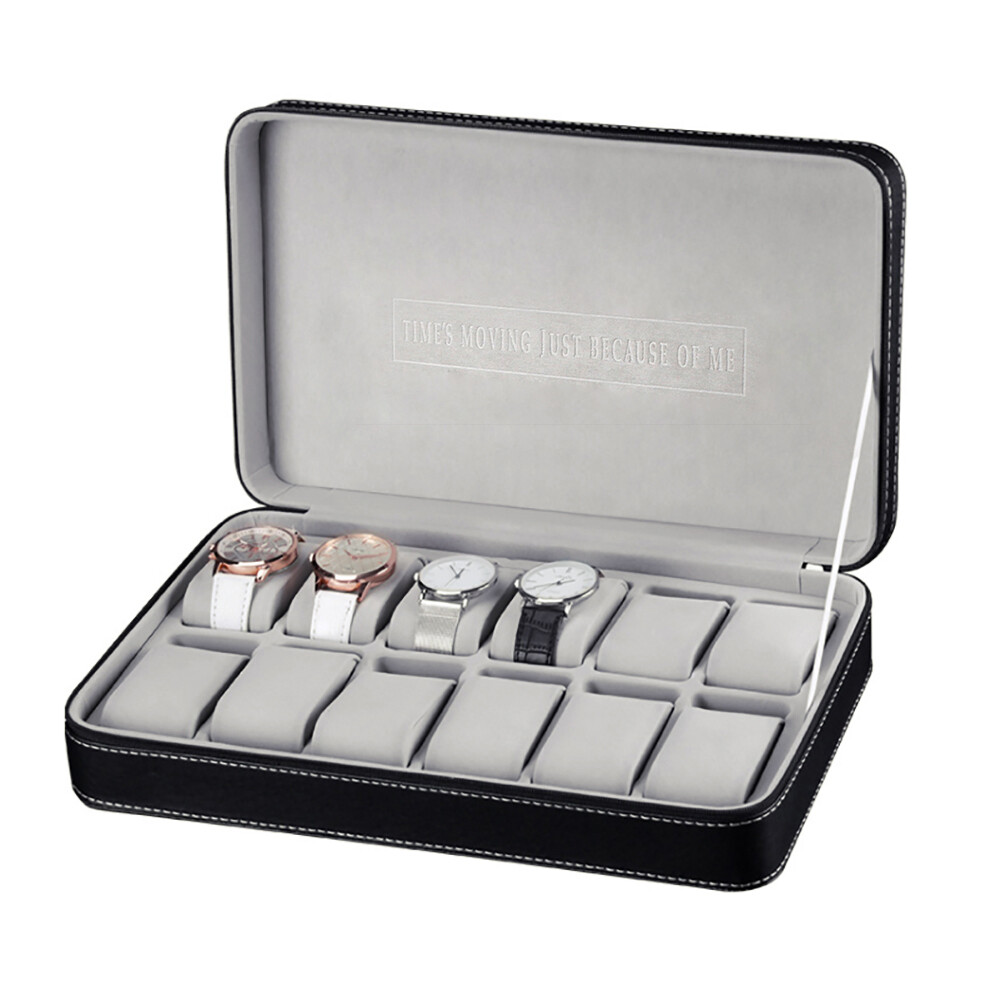 New Multiple Sizes Watch Display Case Storage Box Case | Leather Rounded Corner