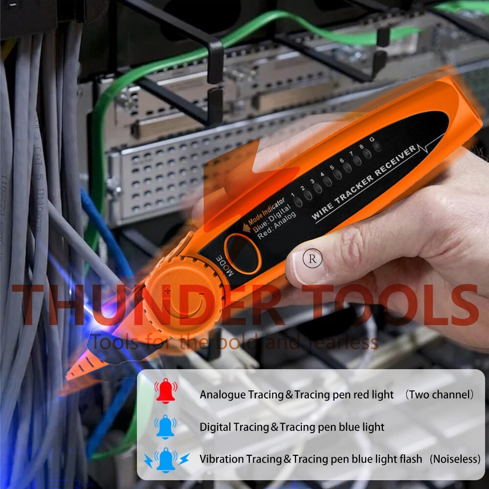 Thunder Tools 500M Handheld Portable Cable Tester with LCD Display Analogs