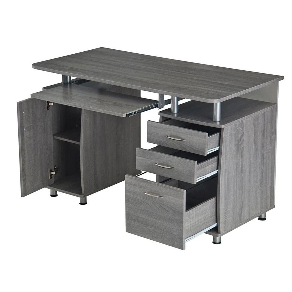 Techni Mobili Complete Computer Desk Workstation with Multiple Storage Drawers