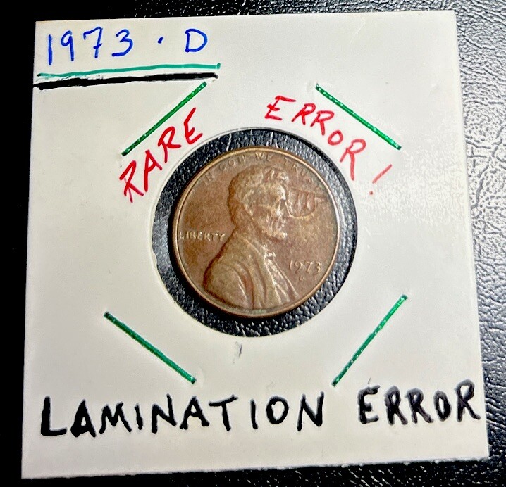 1973 D Penny Error
