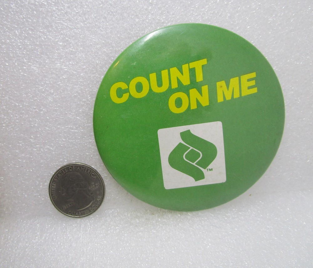 Count On Me Button Pin