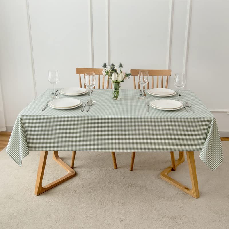 Maxmill Rectangle Checkered Tablecloth 52x70 Waterproof Spillproof Wrinkle Resis
