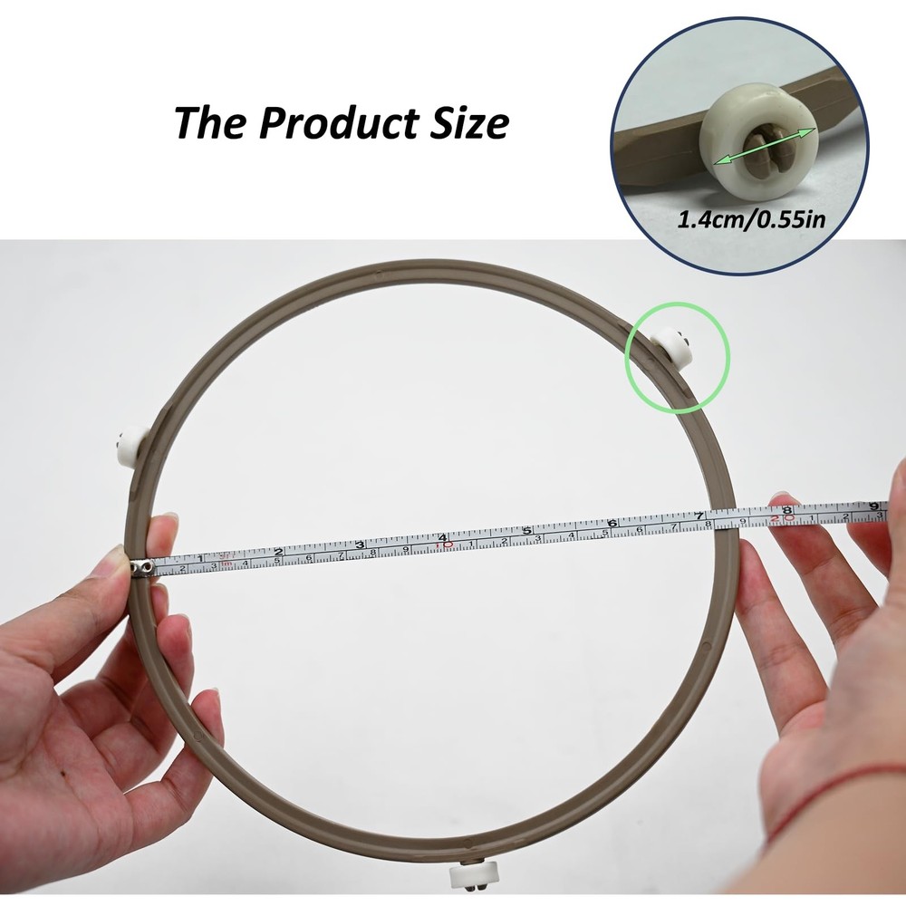 Microwave Turntable Ring 2 Pack 7.5 Inch Rotating Replacement Support Wheel