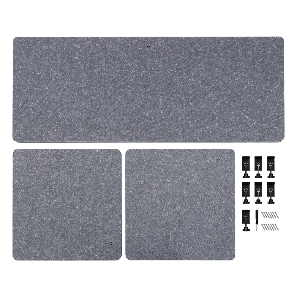 Rectangle Office Partition Grey Desk Divider For Schools Desktop Privacy Panel