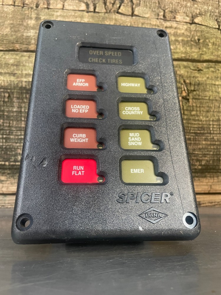 DANA ECU Spicer CTIS Control PANELMOUNT Push Button Panel 676740, S-3072-112