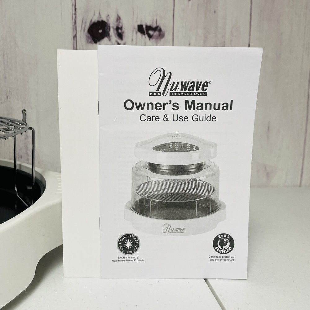 NuWave Hearthware Infared Oven Plastic Base Grate Rack Drip Pan 20201 W/ Books