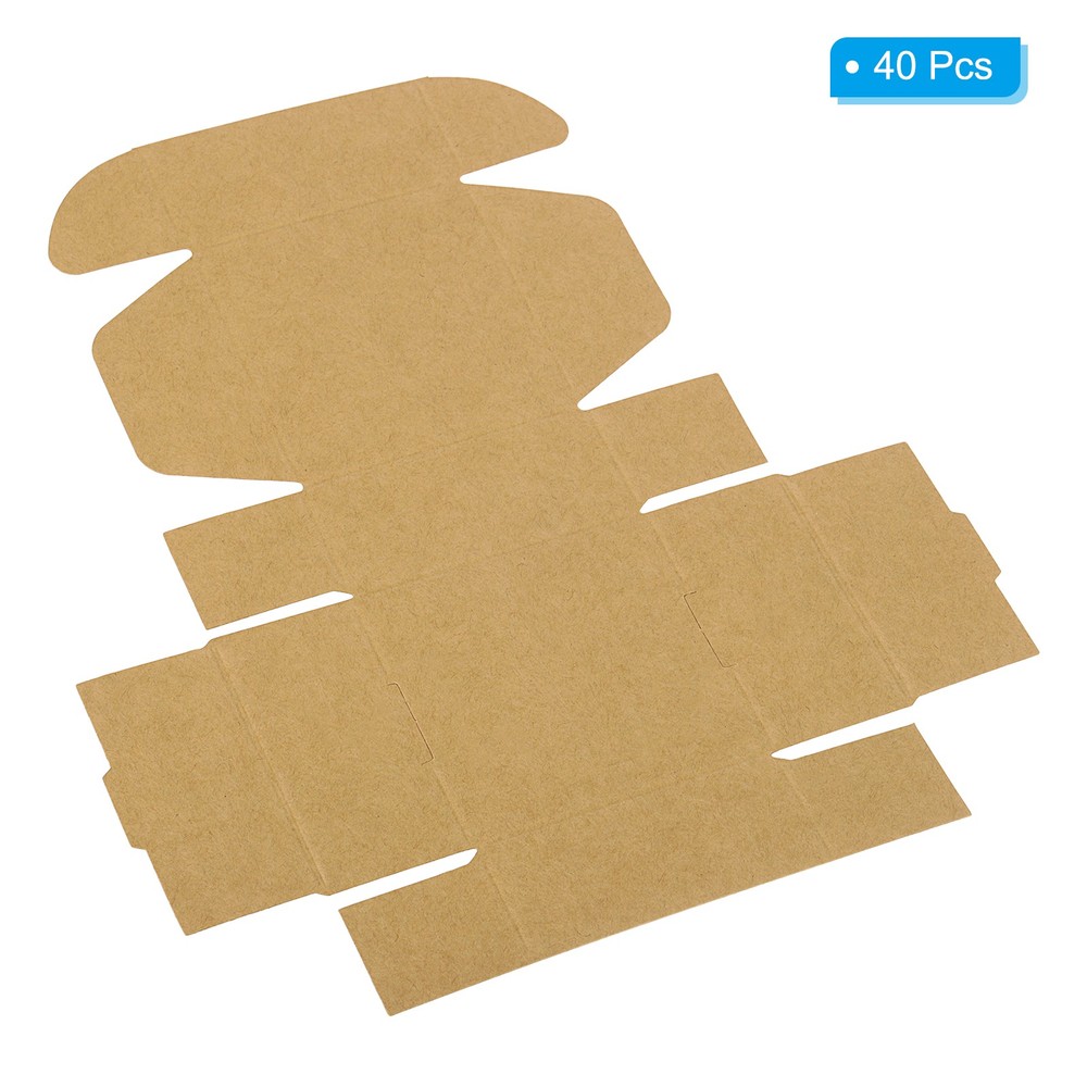 40 Pack 2.5x2.5x1.2" Paper Soap Box Soap Boxes Square Brown