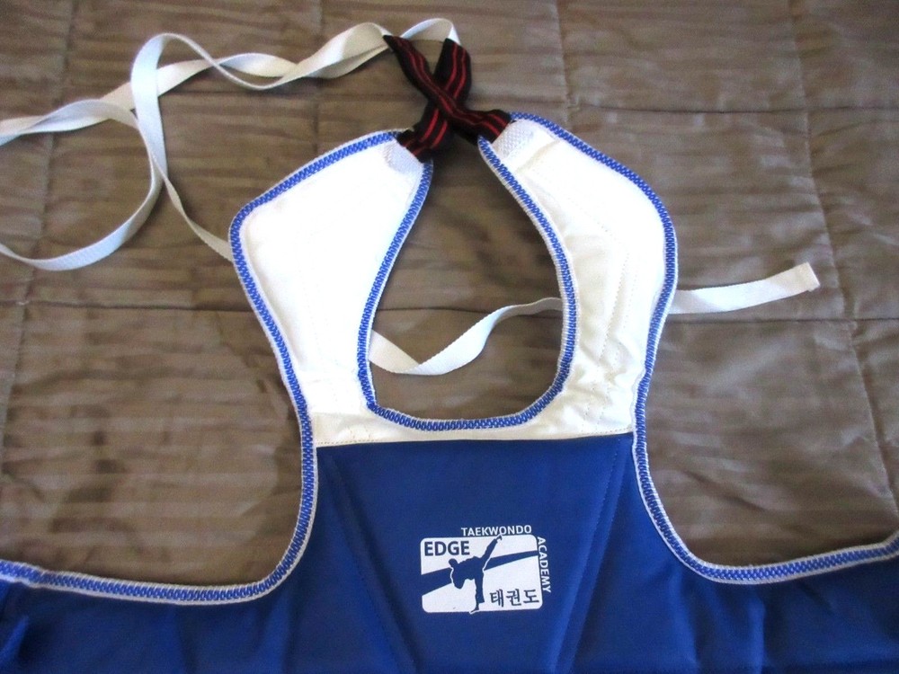 DYNAMICS SIZE 1 TAEKWENDO CHEST PROTECTOR VEST GUARD SPARRING REVERSIBLE