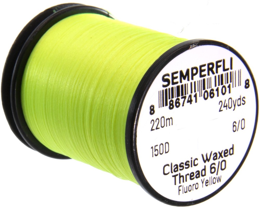Semperfli Classic Waxed Threads in Fluorescent Yellow