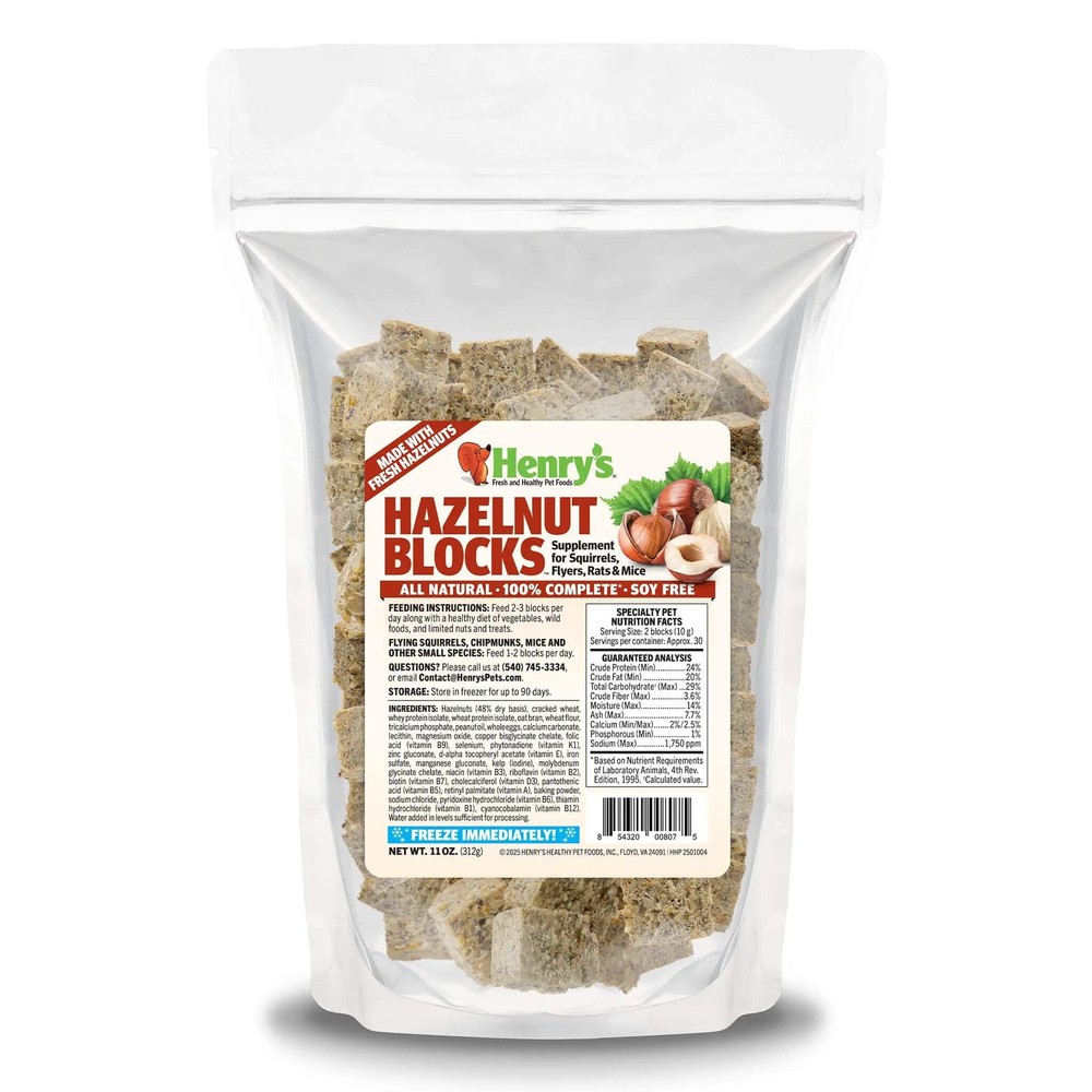 Hazelnut Blocks - Food for Squirrels, Flying Squirrels, and Chipmunks