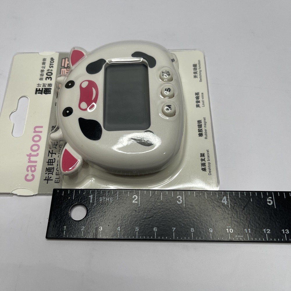Cow Digital Timer Countdown Compact Cooking Large Digits Easy Operation w/ Stand