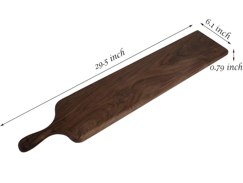 Walux Long Walnut Cheese Board/Charcuterie Board with Broken Handle