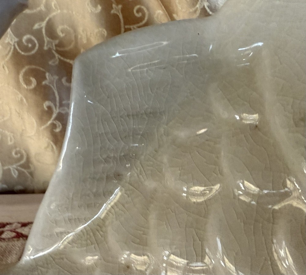 Vintage Hollywood Regency Gladding McBean Styled Cream / White Koi Fish Planter