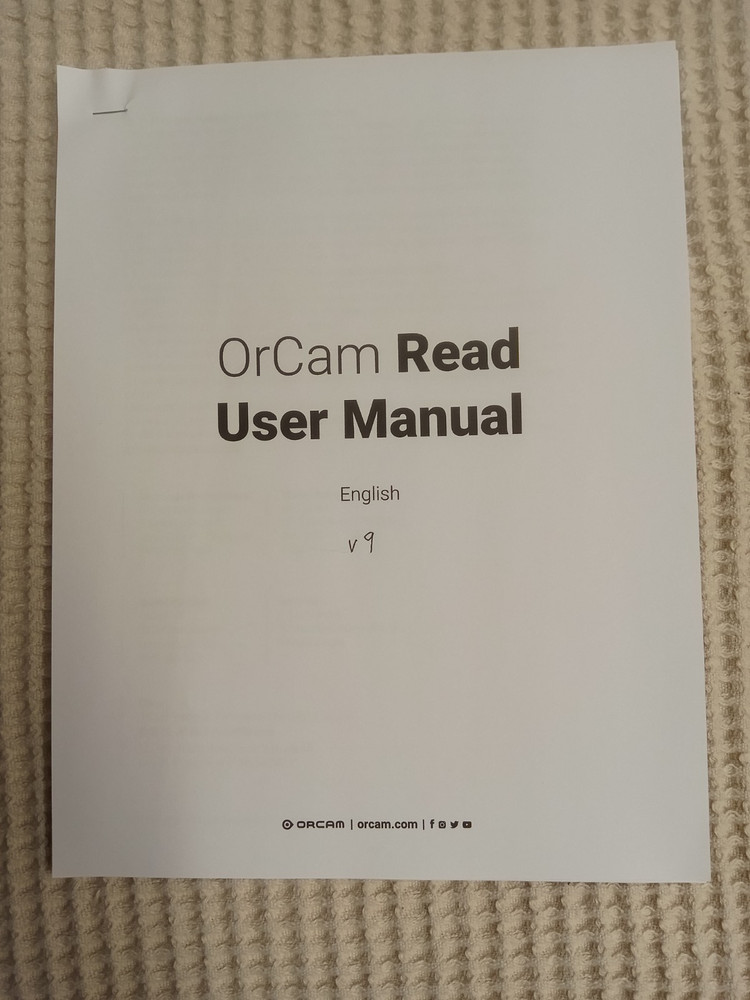 OrCam Read Portable Rechargeable pen reader v9
