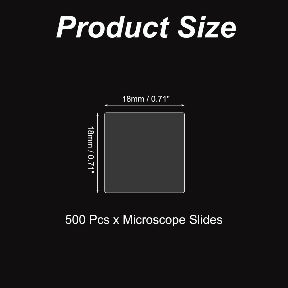 500pcs Microscope Storage Slides, 18x18mm Square Object Covers