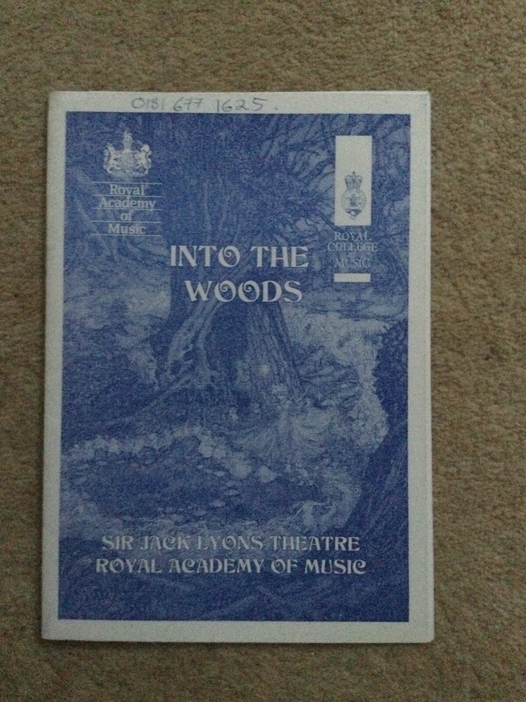 Into the Woods - Sir Jack Lyons Theatre Programme - #183