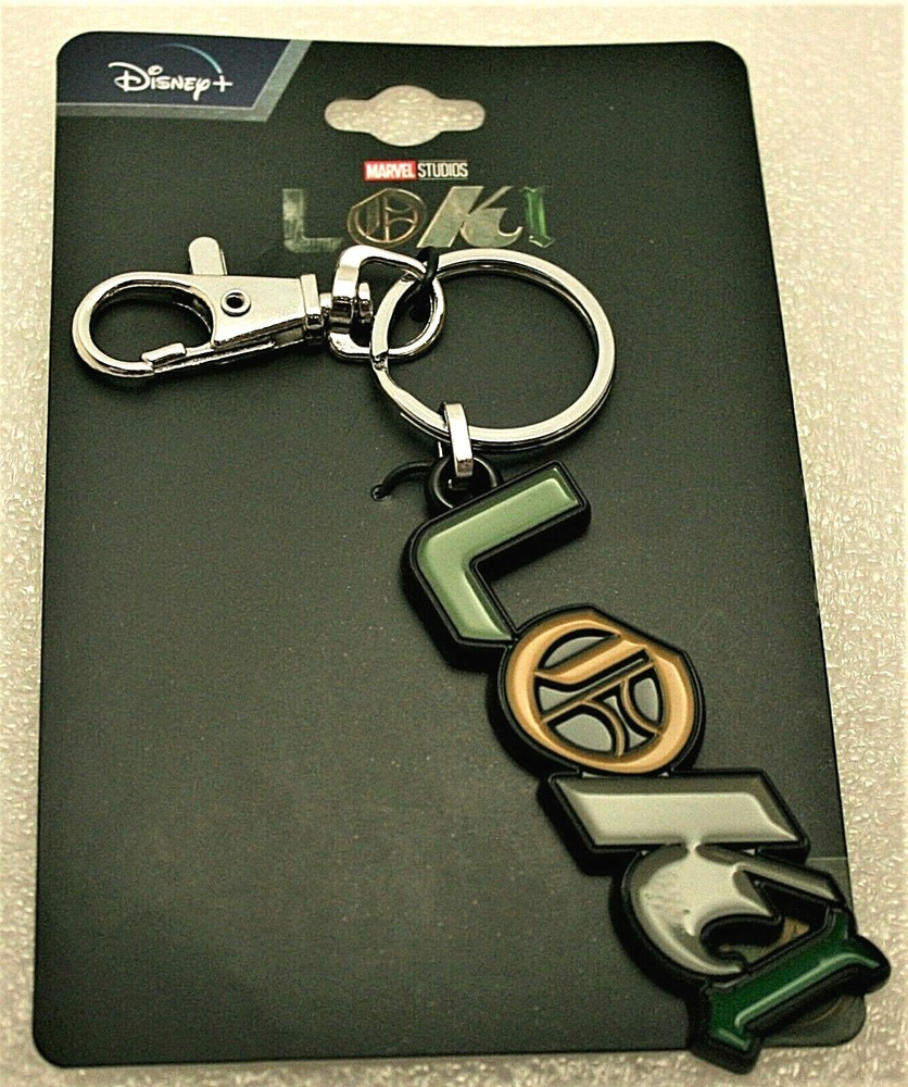 Disney Studios Loki Logo Marvel Comics Key Chain New NOS MIP